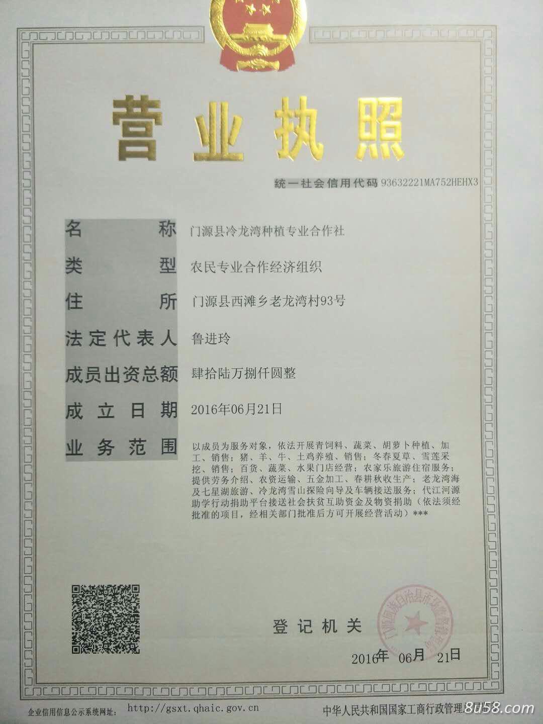 门源县冷龙湾种植专业合作社